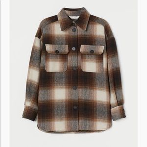 H&M herringbone shirt jacket